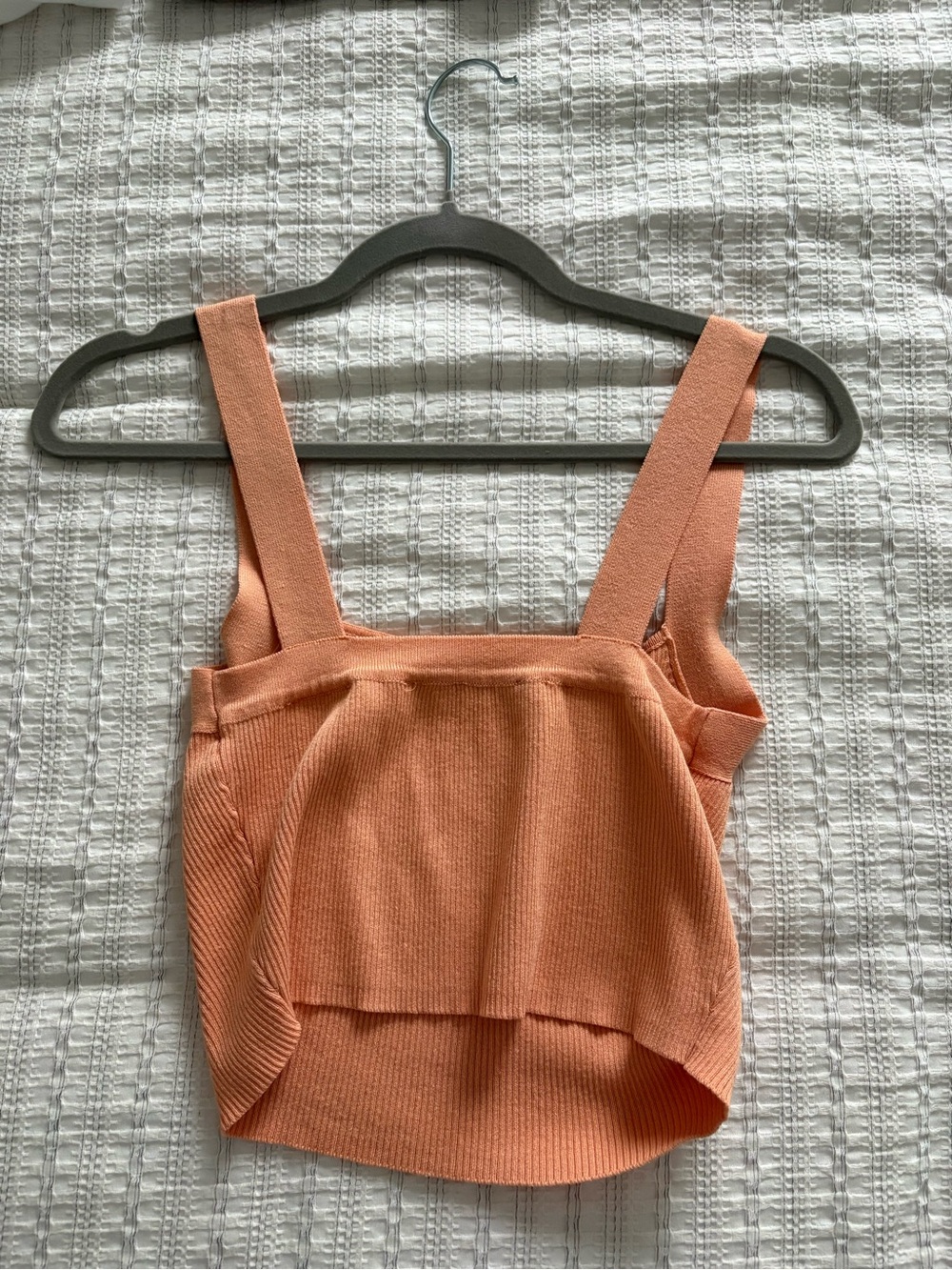 Zara Peach Ribbed Crop Tank - Picture 4 of 4